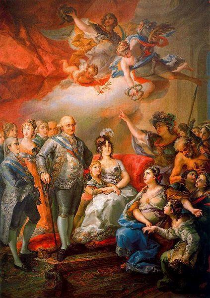 Vicente Lopez y Portana King Charles IV of Spain and his family pay a visit to the University of Valencia in 1802 oil painting picture